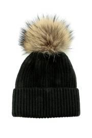  Fur Pom Hat