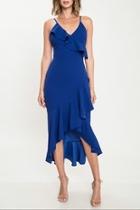  Royal-blue Ruffle Dress