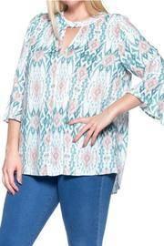  Printed Choker Blouse
