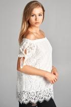  Off Shoulder Lace-top