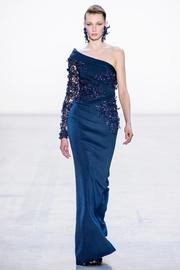 Beaded One-sleeve Gown