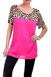 Leopard Contrast Top