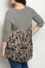  Navy Paisley Top