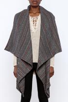  Textured Grey Striped Vest