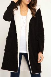  Hooded Shearling Fleece Coat