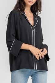  Black/white Button-down Shirt