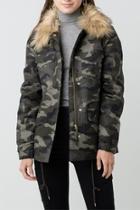  Camouflage Jacket With Detachable Fur