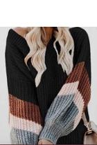  Color Block Sweater Contrast