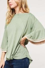  Off The Shoulder Bell Sleeve Top