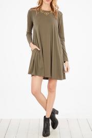  Solid Longsleeve Dress