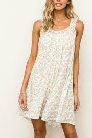 Laceback Print Dress