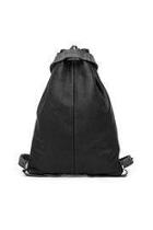  Black Gray Drawstring Backpack