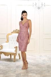  Mauve Lace Short Dress