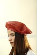  Brick Leather Beret