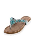  Turquoise Jeweled Sandal