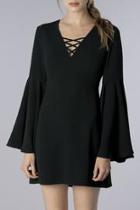 Laced V Neck Dress