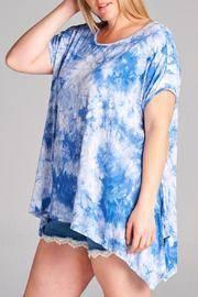  Blue Tie Dye Top