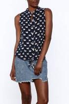  Swan Print Top