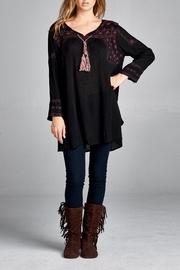  Embroidered Swing Tunic Top