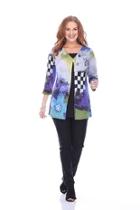  Abstract Pleat Tunic