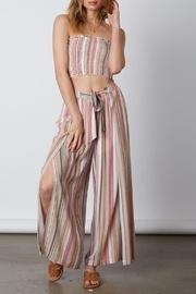  Stripe Pants And Tube Top Set