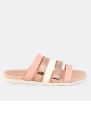  Strappy Metallic Slide