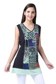  Sleeveless Patchwork Tunic