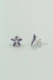  Amethyst Flower Studs