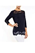  Navy Lace Sweater