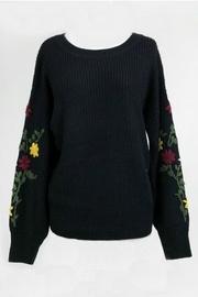  Embroidered Black Sweater