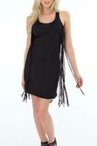  Fringe Black Dress