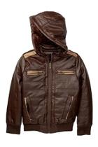  Faux Leather Bomber