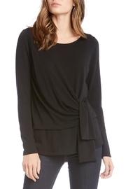  Drape-front Side-tie Sweater