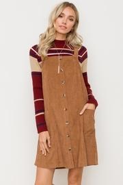  Button Front Micro Corduroy Pinafore