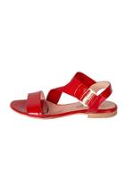  Flat Red-elastic Sandal