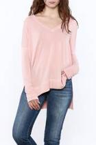  Blush V-neck Hoodie