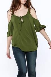  Olive Ruffle Top
