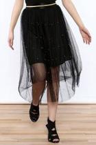  High Waist Mesh Skirt