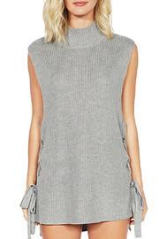  Turtleneck Sweater With Lace Up