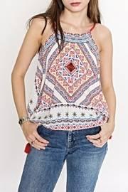  Scarf Hem Tassel Top