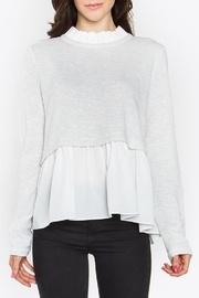  Chiffon Layer Knit-sweater