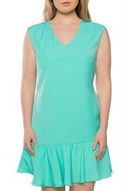  V Ruffle Dress