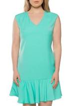  V Ruffle Dress