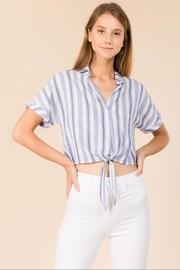  Collared Stripe Top