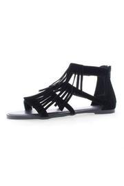 Black Fringe Sandals