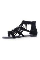  Black Fringe Sandals