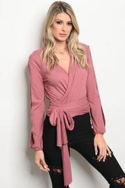  Pink-blush Wrap Top