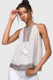  Hadley Split Neck Tassel Tank