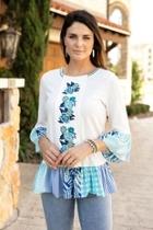 Embroidered Patchwork Tunic