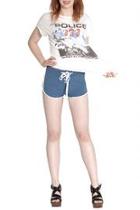  Blue Knit Shorts